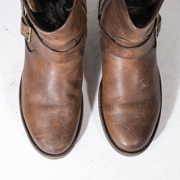 Frye 3474601 Vicky Engineer Ankle Boots in Brown - 9 - Picture 5 of 7